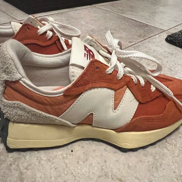 New Balance Shoes - New Balance 327 Rust Color and White Women’s Athletic Shoes